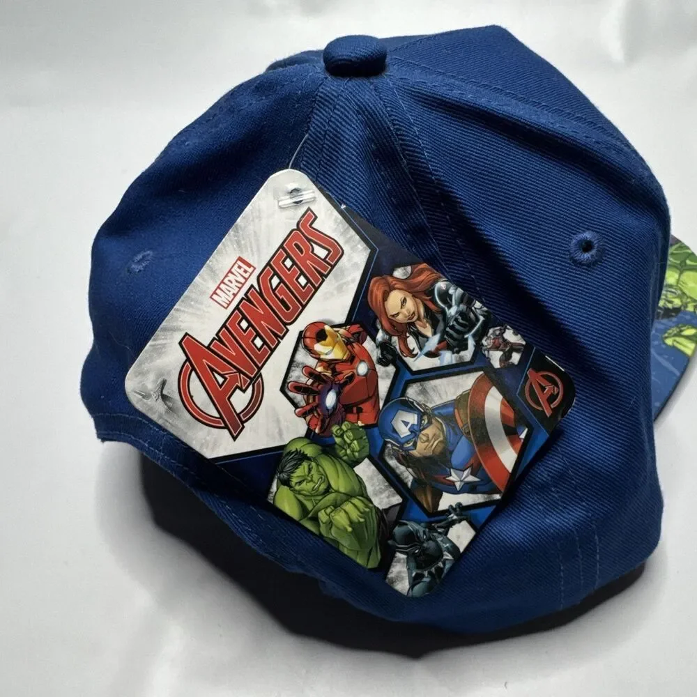 Marvel Avengers Yourh Adjustable Baseball Cap One Size Blue Graphic